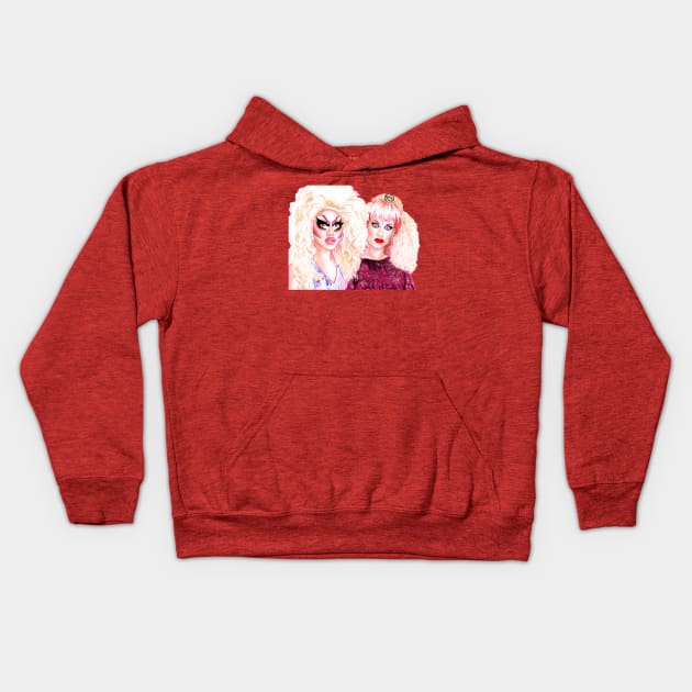 Trixie and Katya Kids Hoodie by kuinif